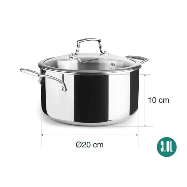 Kastrull lösning Lacor Trichef - Silver - 3 L