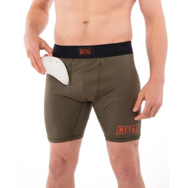 Kompresionsshorts Metal Boxe - oliv