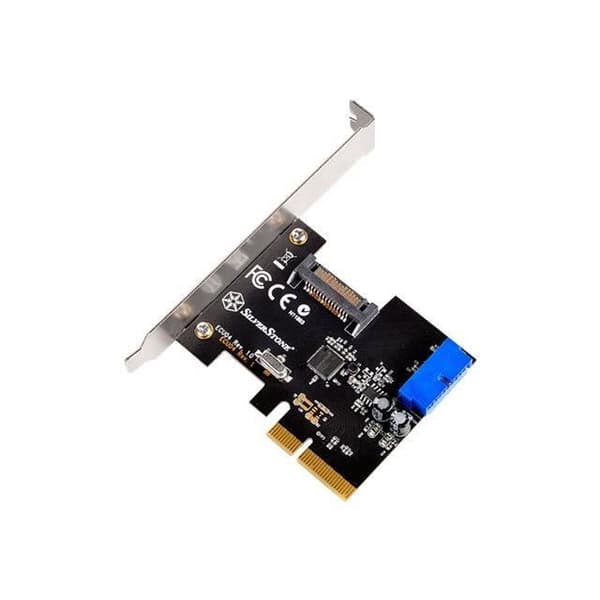 Internt PCI-E Express-kort - SilverStone - SST-ECU04-E - USB 3.1 - 10 Gbps - Lågt profil