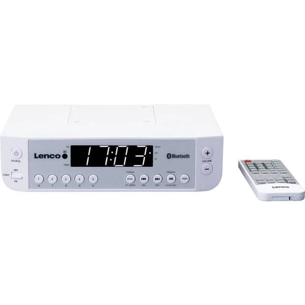 Lenco KCR-100WH - FM-köksradio med Bluetooth®, LED-belysning och timer - Vit