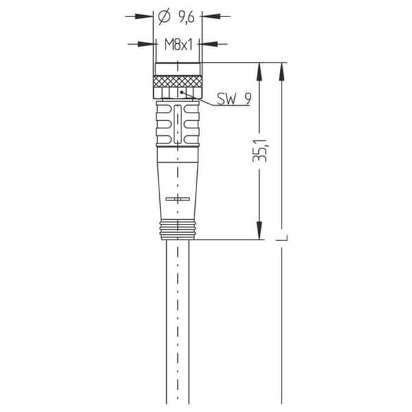 Escha 8044018 Koppling 5,0 m Antal poler: 4 1 st