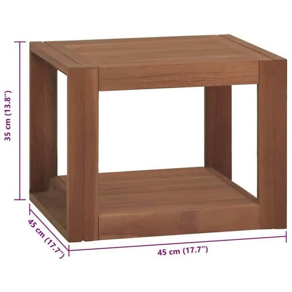 vidaXL Badrumsväggskåp 45x45x35 cm Solid Teak 338233