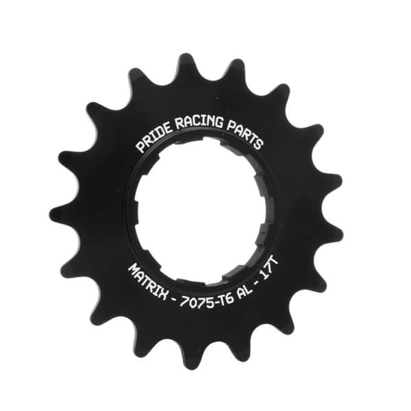 Aluminiumkugghjul Pride Racing Matrix - Svart - 17T