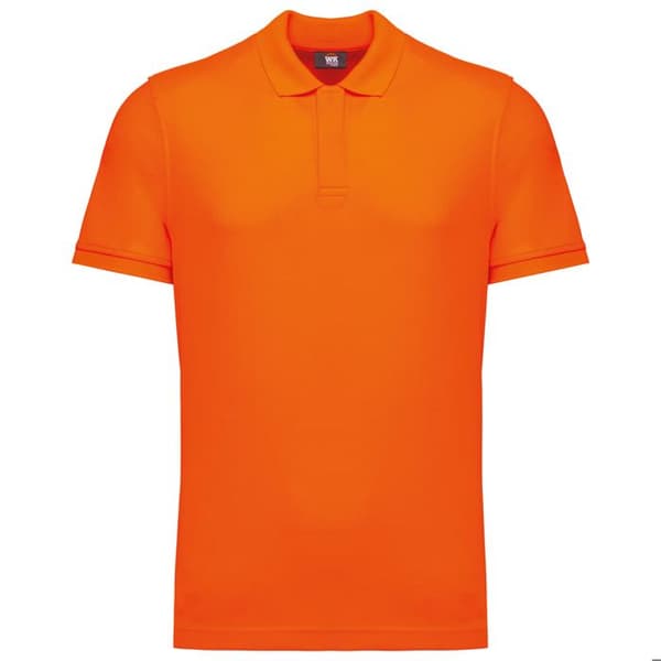 Polo ekovänlig bomull/polyester WK. Designad för arbete - fluorescerande orange