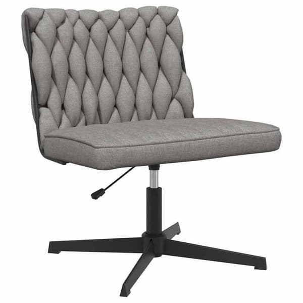 Skrivbordsstol med snurrfunktion - VIDAXL - Ljusgrå - 100% polyester - Justerbar höjd - Modern design