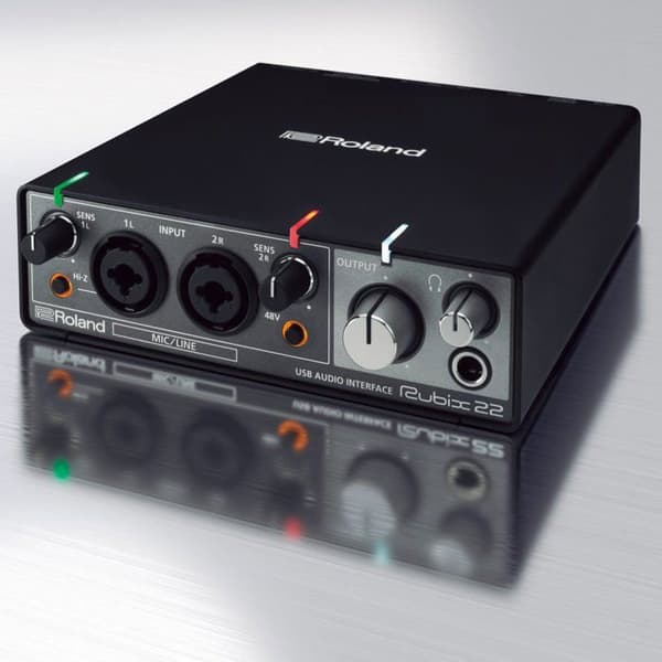 Ljudgränssnitt - ROLAND - Rubix22 - USB-driven - 2 ingångar - 2 utgångar