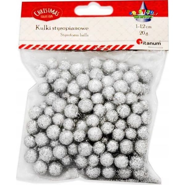 Titanium kulor av blandad silverpolystyren 20 g