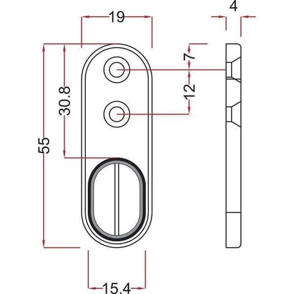 Secotec möbelbeslagssats Garderobsstöd, V105A030S516