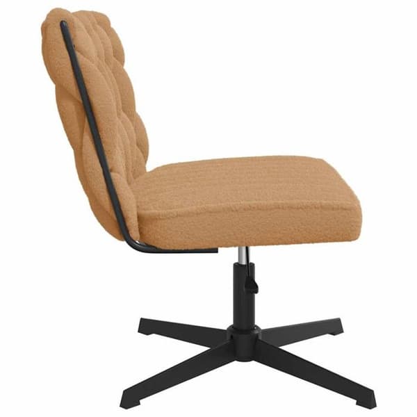 Beige kontorsstol med bouclétyg som ull