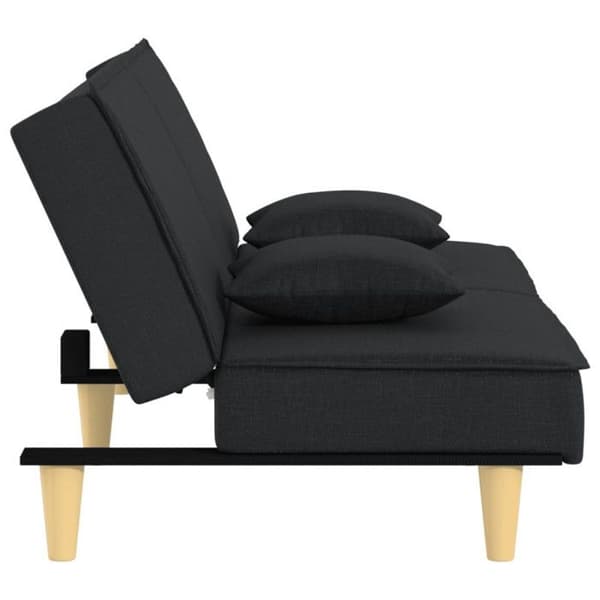 vidaXL Bäddsoffa Svart Tyg 351902