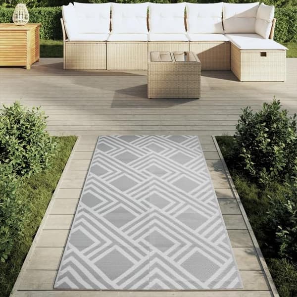 vidaXL Utomhusmatta ARAKIL grå 80 x 150 cm PP 368561