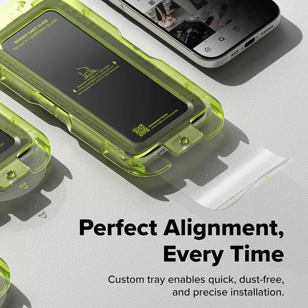 2-pack Ringke Easy Slide Privacy Härdat Glas Skärmskydd för iPhone 17 Pro Max - Integritet