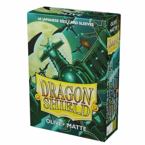 Dragon Shield Matt Olive Japanska Ärmar Låda med 60
