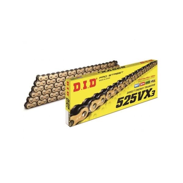 D.I.D 525 VX3 kedja 104 länkar svart