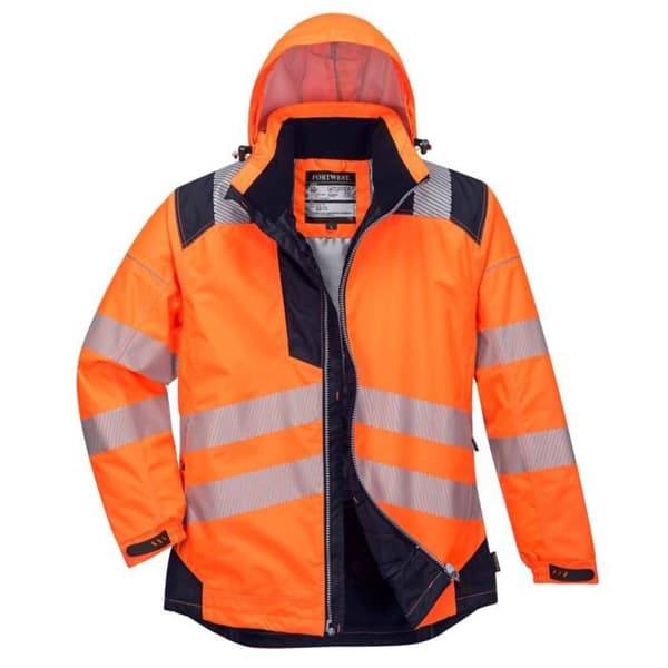 Regnjacka med hög synlighet Portwest VISION - Orange / Svart