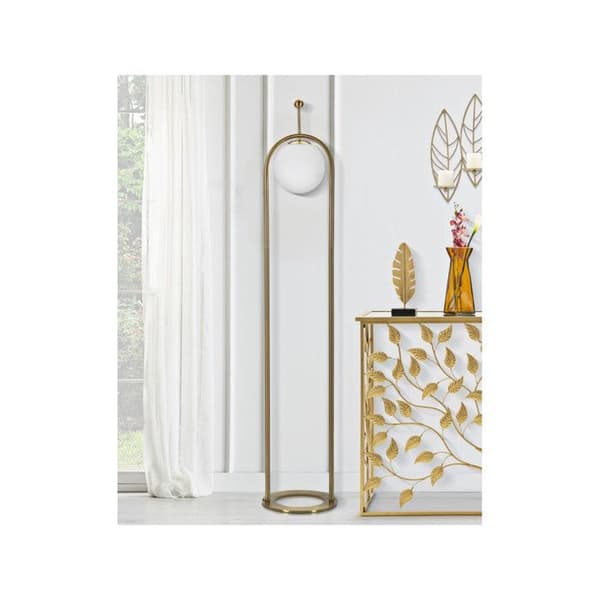 Design Båglampa "Luci" 168cm Vit & Guld