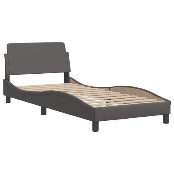 vidaXL Dover sängram grå 90x190 cm konstläder 373101