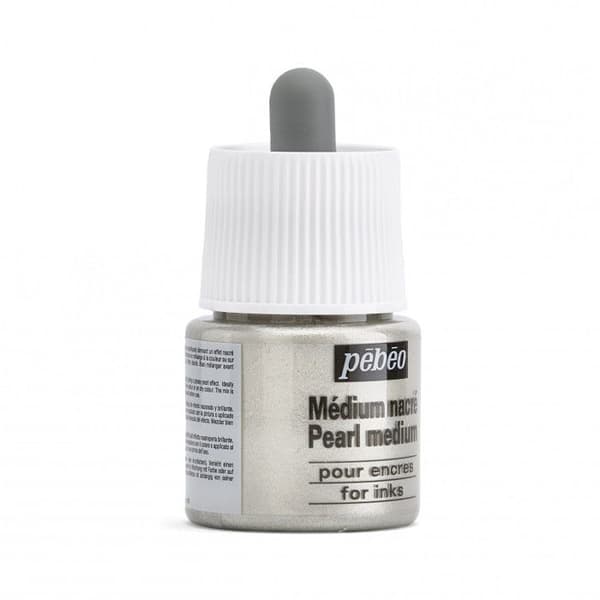 Flaska 45ml med medelpärlemorpipett för bläck