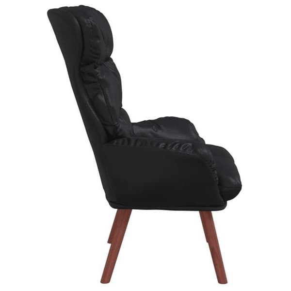 Fåtölj - Svart - Syntetiskt läder - 1 plats - Nutida design