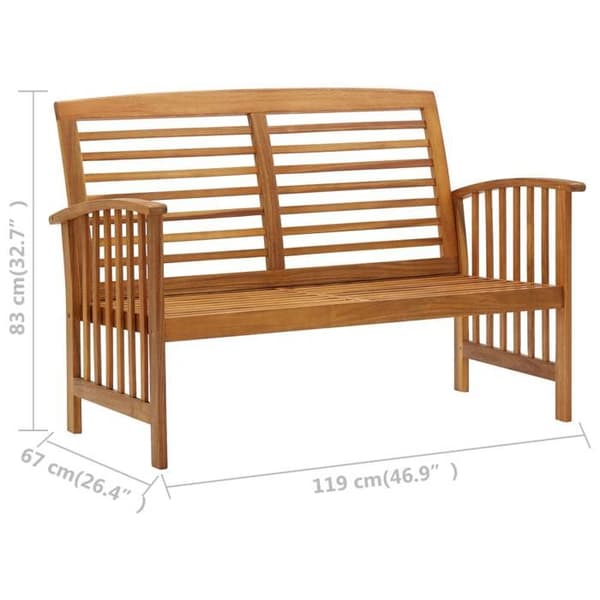 vidaXL Trädgårdsmöbler 2 st Solid akaciaträ 310262