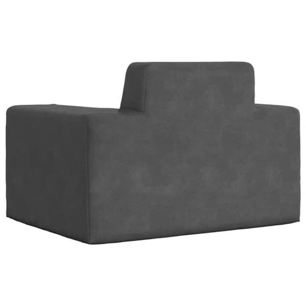 Barnsoffa Antracit Mjuk plysch