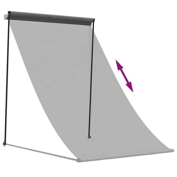 vidaXL Fällbart markis antracit 150x150 m tyg och stål 368751