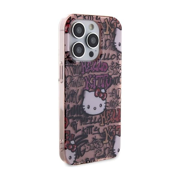 Telefonplånbok - HELLO KITTY - iPhone 15 Pro Max - Rosa - Mjuk - Design med Hello Kitty