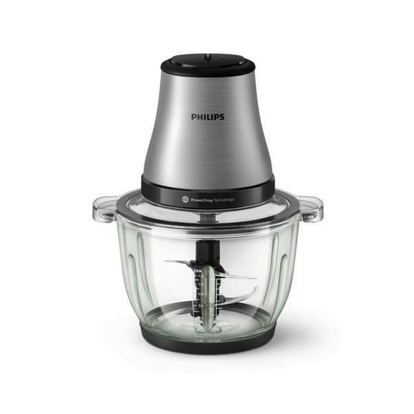 Philips Mini hackare skål glas 2l 500w silver - HR1503/00