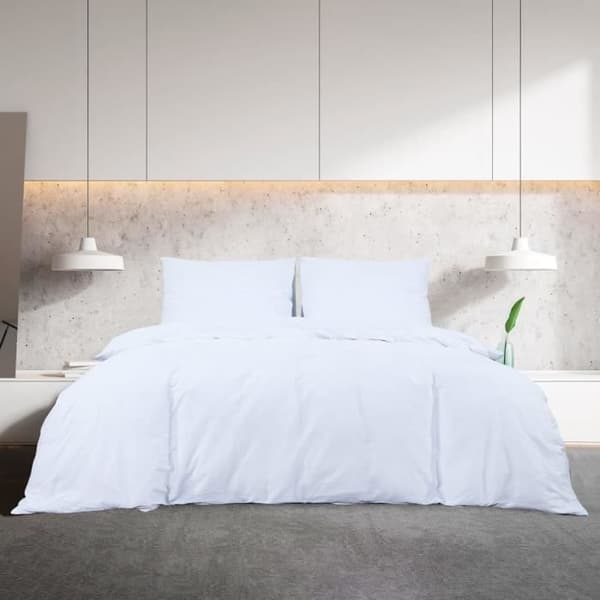 vidaXL Påslakanset Vit 240x220 cm Microfiber136016