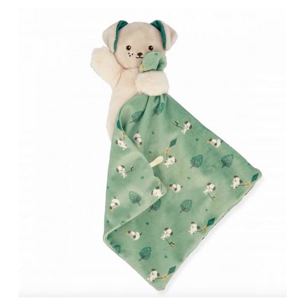 Doudou Carre mjukhet Hund Grön - 18 cm