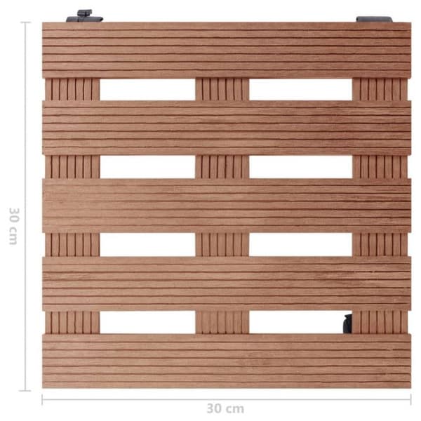 vidaXL Växtvagnar 2 st Brun 30x30x7,5 cm WPC