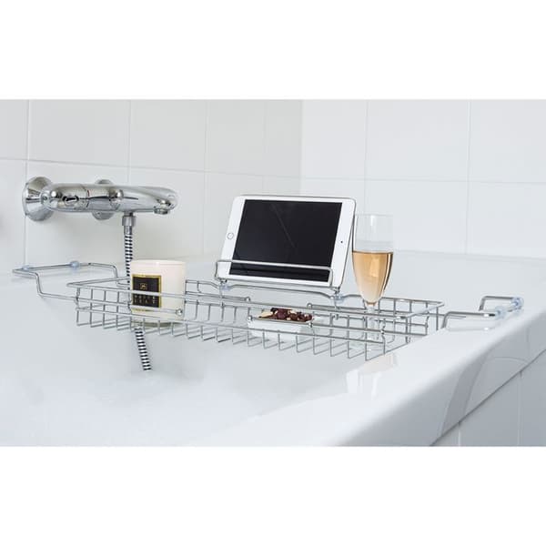 Present Time - Justerbar metallbadkarbro - L. 61/86 cm - Silver