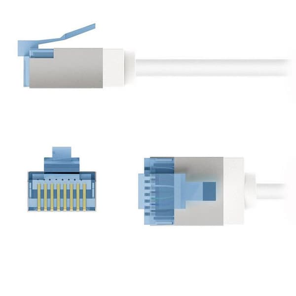 GOOBAY Ethernetkabel Cat6a skärmad LSOH slim / ultra flexibel - vit 10m