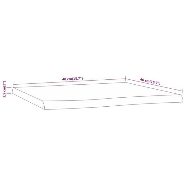 vidaXL Bordsskiva 40x40x2,5 cm rektangulär massiv akaciaträ 370606