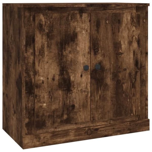 vidaXL Buffé ek rökt 70x35,5x67,5 cm ingenjörsträ 816189