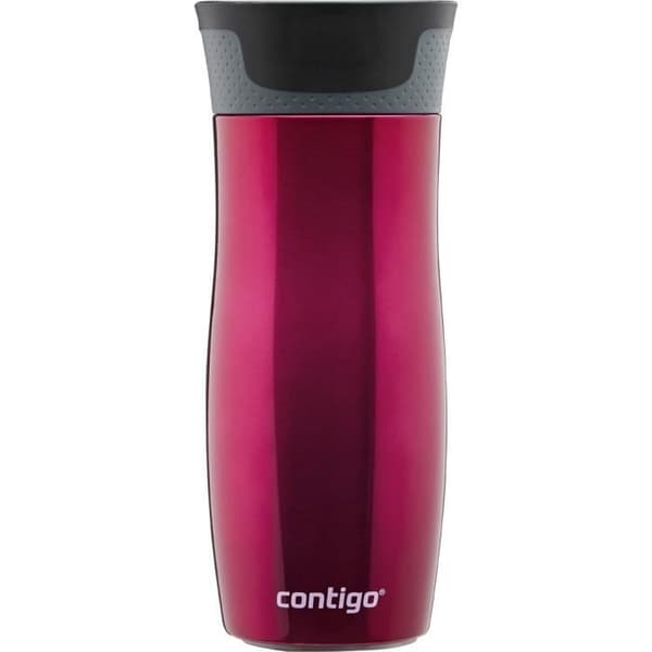 Isolermugg - CONTIGO - West Loop - Rostfritt stål - 100% vattentät - Hallon