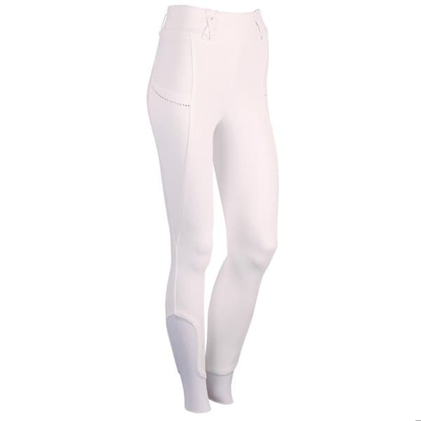 Tävlingstights full grip Harry's Horse Equitights Crystal - vit