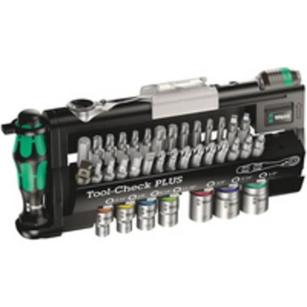 Spel med bits - WERA - Tool-Check PLUS Imperial - 39 delar - Stål - Ergonomisk