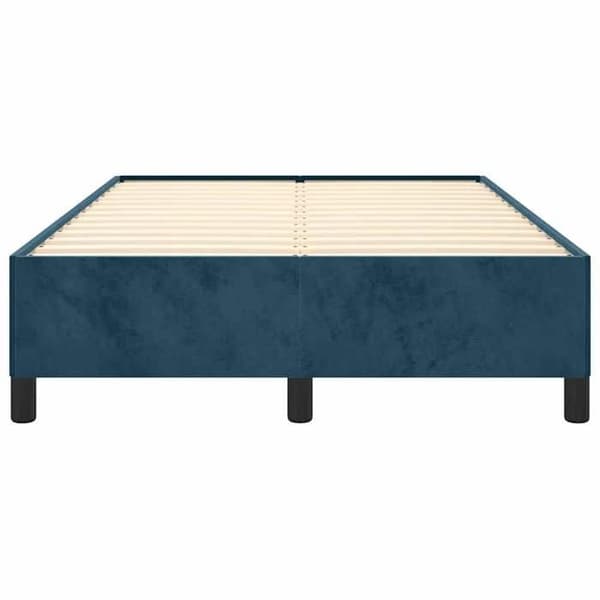 vidaXL Sängram utan madrass mörkblå 120x200 cm sammet 347316