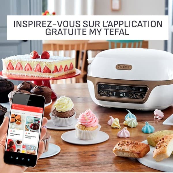 Bakugn - TEFAL - Cake Factory YY5726FG - 5 automatiska program - Formar ingår - 1100W