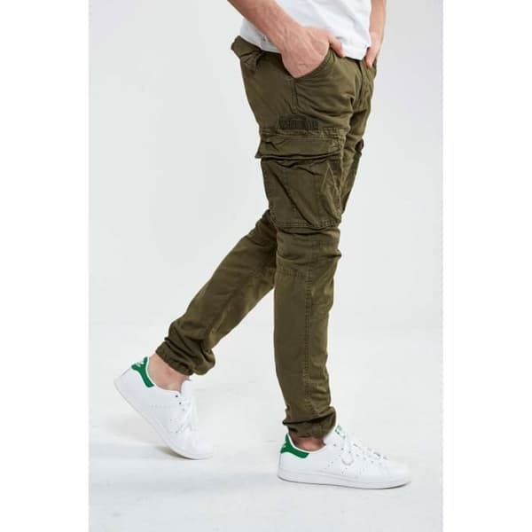Schott ARMY BELT cargo byxor - Grön - Herr