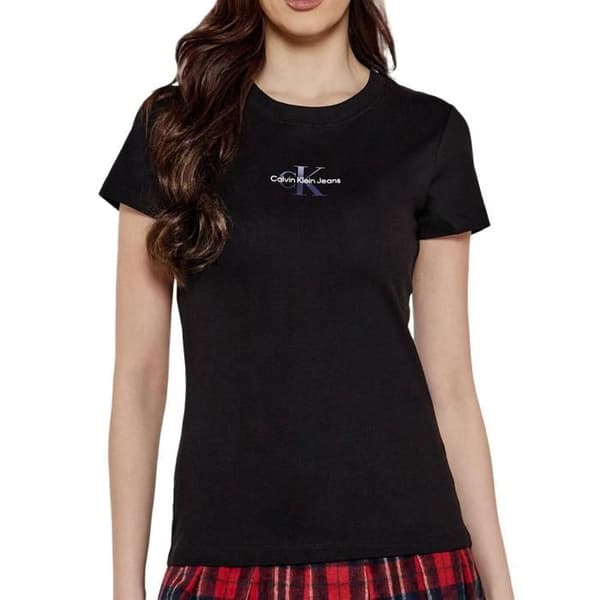 T-shirt Svart Dam Calvin Klein Jeans Gradient