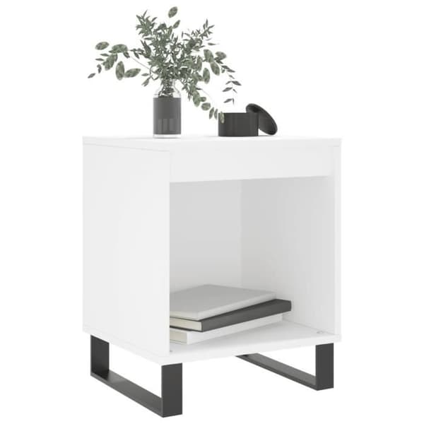 vidaXL Sängbord 2 st Vit 40x35x50 cm Konstruerat trä 830733