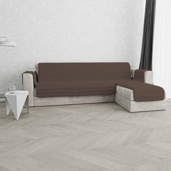 Sofföverdrag för divan MB HOME BASIC 190 cm - mikrofiber brun, vändbar, OEKO‑TEX
