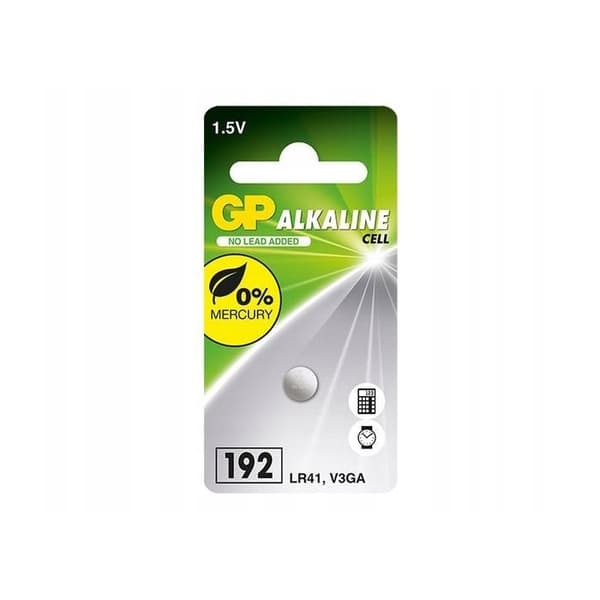 GPBM-kort med 10 LR41 alkaliska batterier