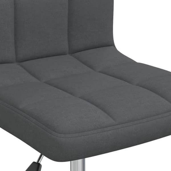 vidaXL Snurrbar matsalsstol Mörkgrå Tyg 3087532