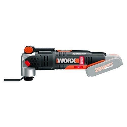 Multifunktionsverktyg - WORX - WX693.9 - Borstlös 20 V - Set 39 delar - Snabbbyte Hyperlock