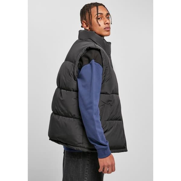 Jacka - Urban Classics - Block Puffer - Svart - Fyllning - Högt krage