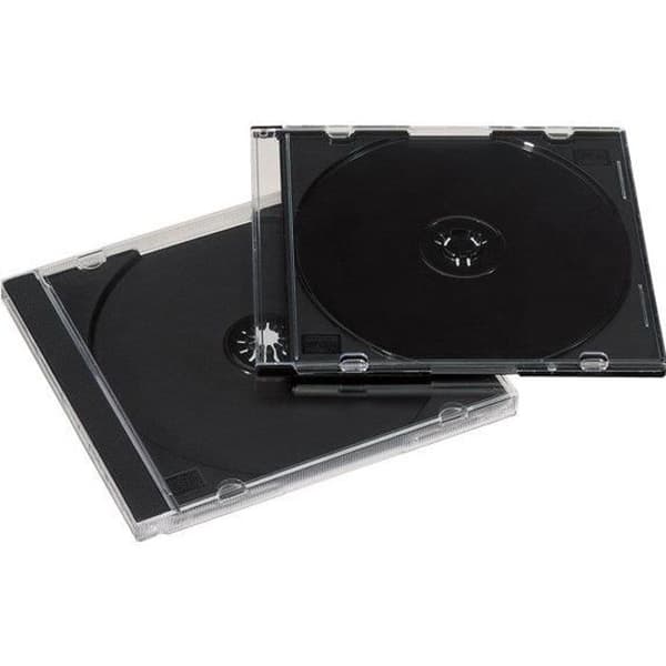 Tom låda med svart bakgrund för 1 cd - Parti om 10