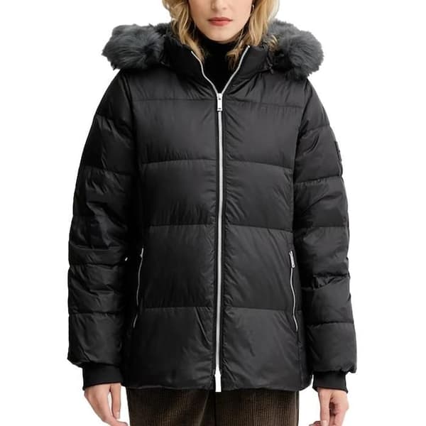Svart Doudoune Dam Calvin Klein Jeans Mid Down